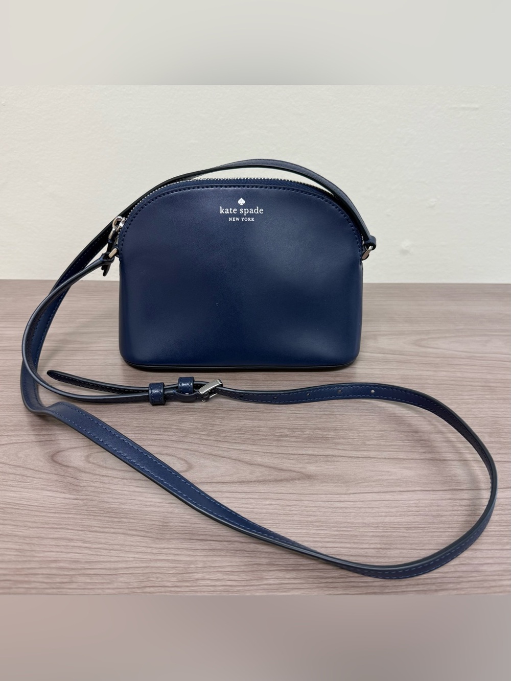 Kate Spade Kali Small Dome Crossbody Bag Navy Leather Purse